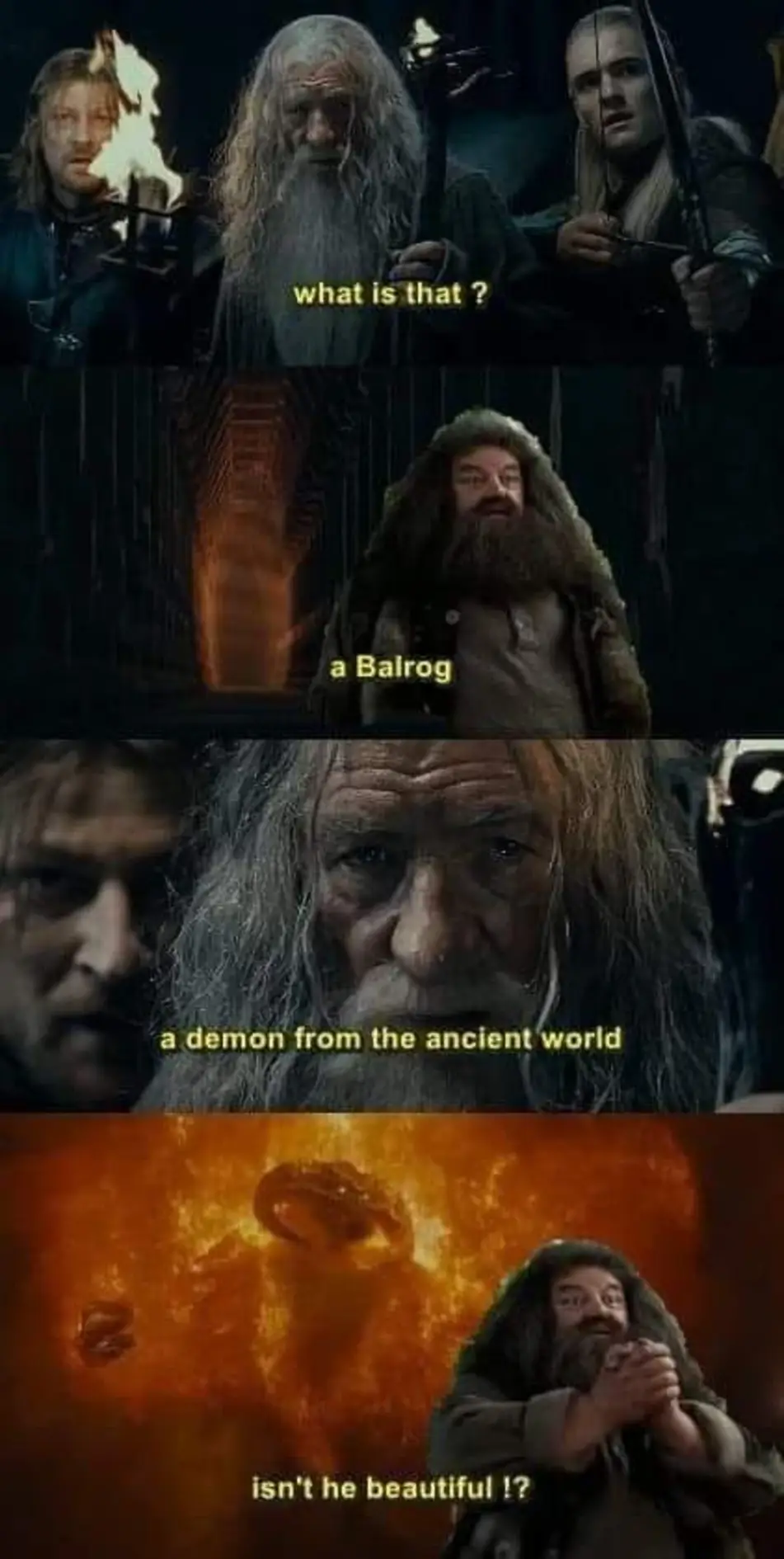 what is that ? a Balrog a demon from the ancient world isn't he beautiful 1?