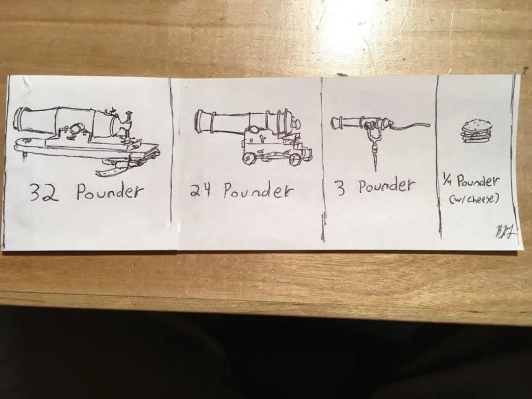 24 Pounder 32 Pounder 3 Pounder &frac14; Pounder (w/ cheese) 177